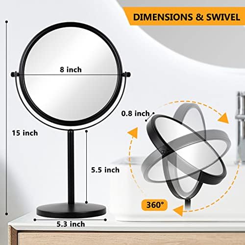 ALHAKIN 10x Magnifying Makeup Mirror - Swivel with Stable Base