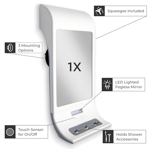 Zadro Fogless LED Shower Mirror with Secure Mounting