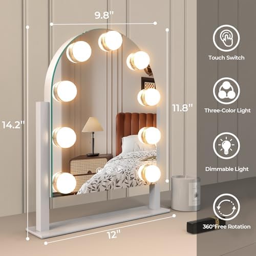 Bright Durable and Rotating Makeup Mirror
