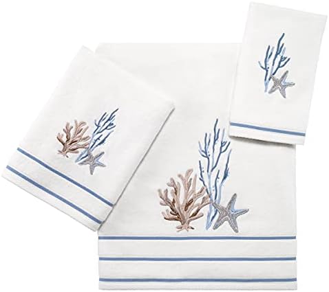 Beachy Softness Explain Hand Towel Abstract Coastal Cotton Towel