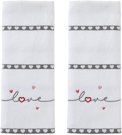 SKL Home Heart in Love Hand Towel Set 2 Count