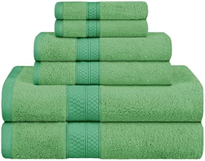 6-Piece Superior Towel Set Rayon from Bamboo Cotton Blend