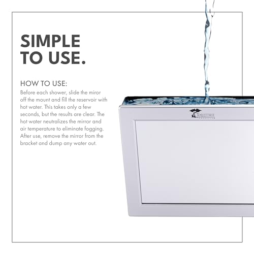 Fog-Free Shower Mirror with Squeegee