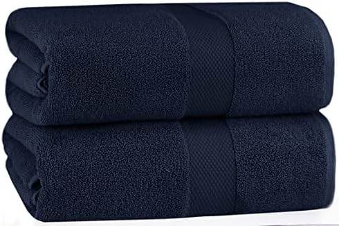 COTTON CRAFT Hotel Spa Bath Sheet - 40x80 - Navy 2Pack