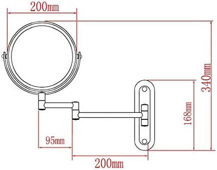 LCARY 2-Piece Aluminum Mirror for Travel