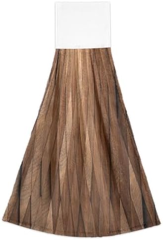 Vertical Rhomb Wooden Cubes Kitchen Hanging Hand Towels 2 Pair