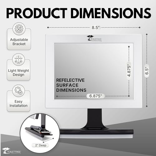 Fog-Free Shower Mirror with Squeegee