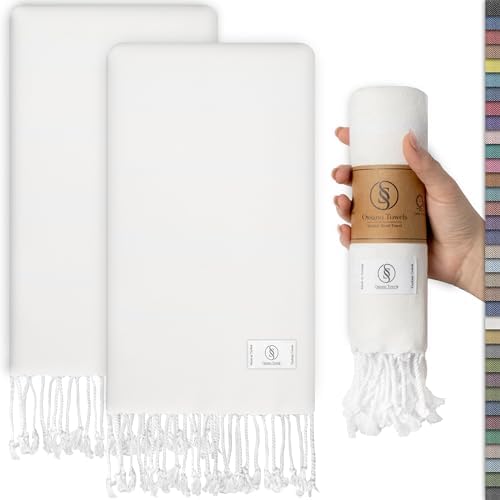 Ossano Turkish Classic Hand Towel Set of 2 Ecru 30x18
