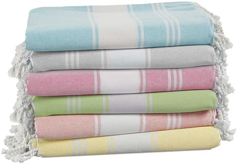 6 PACK Beach Towels Set Oversized Sand-Free 39x71 Incher
