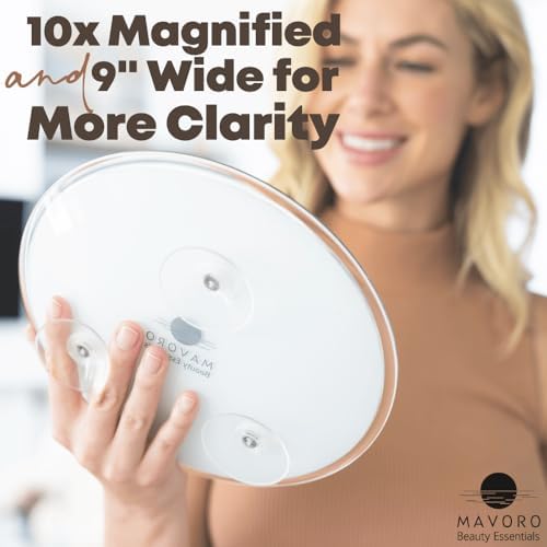 Mavoro 9 Magnifying Mirror with Suction Cups