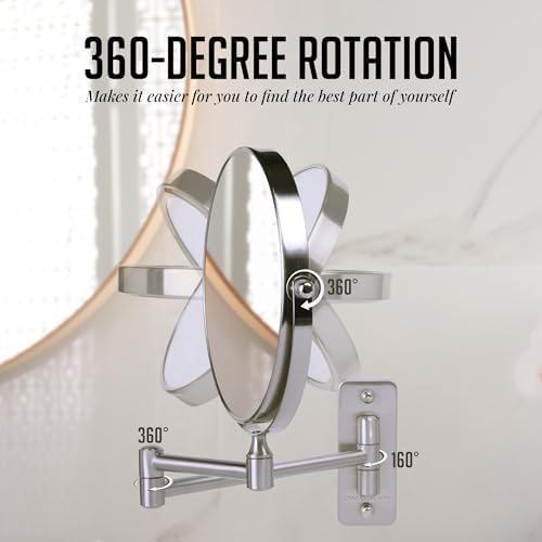 OVENTE 7 Wall-Mounted Makeup Mirror