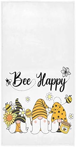 Bath Towels Bee Happy Gnomes Soft Absorbent Perfect for Relaxation