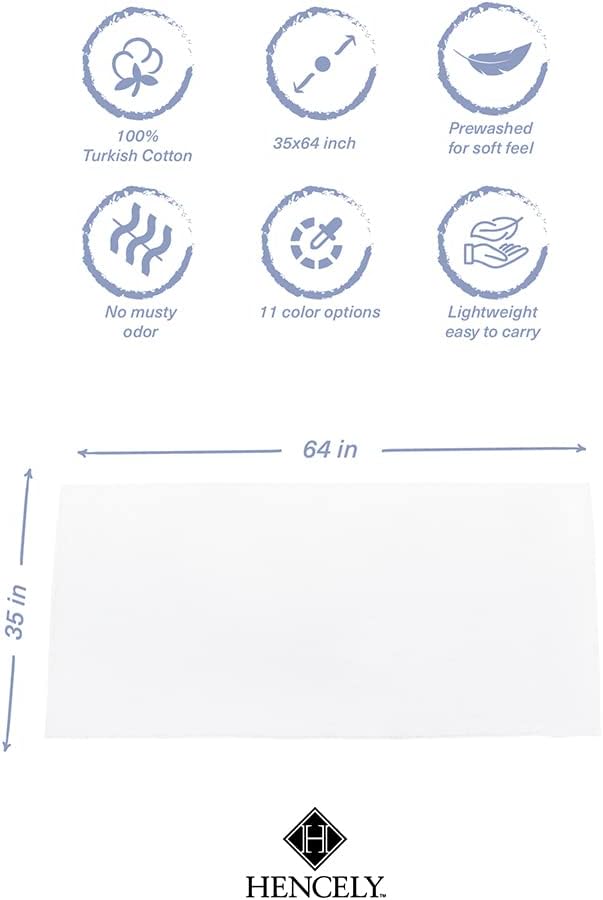 Hencely Luxury Bath Sheet Set 2 x 35x64 Inch Perfect Cotton Towels