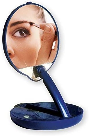 Floxite 15Xmag Blue Tabletop Makeup Mirror