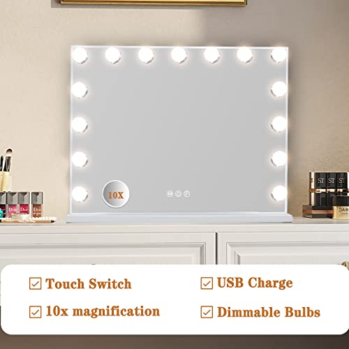 Vanity Mirror with Smart LED Lights for Makeup