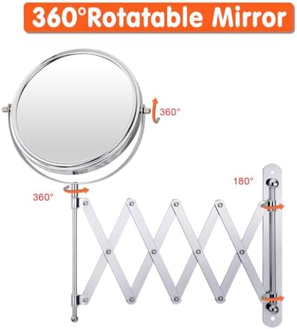 WELL W LINK 7-inch Wall-Mounted Makeup Mirror
