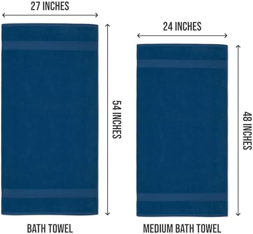 Utopia Bath Towels - Premium 6-Pack Medium Set