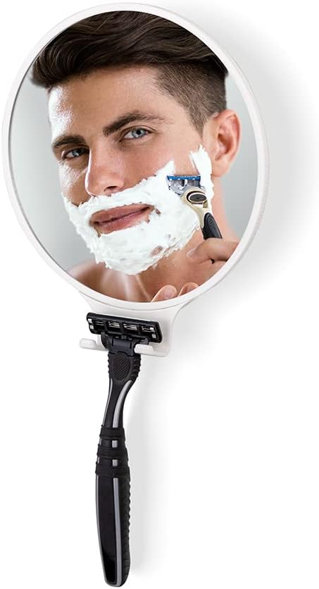 Zadro Wall-Mounted Shower Shaver Mirror with Razor Holder