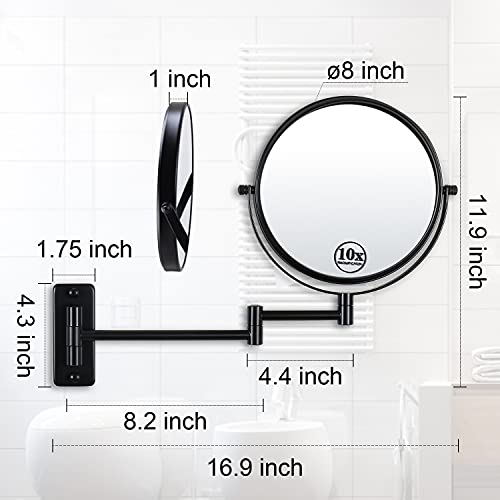LANSI Wall-Mounted Makeup Mirror 10X Magnifier