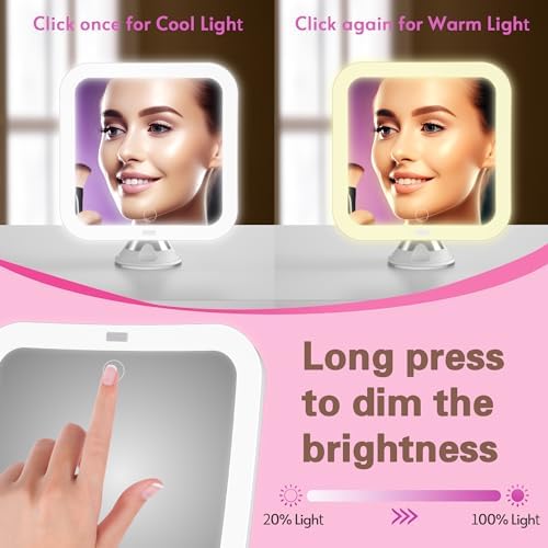 10X Magnifying Compact Mirror with LED Lights