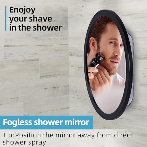 Perfect for Shaving Makeup in the Shower Suction-Closed Glassless Mirror