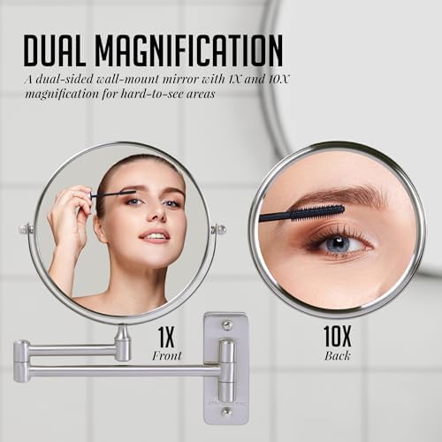 OVENTE 7 Wall-Mounted Makeup Mirror