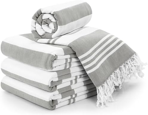 Utopia Towels - 4 Pack Turkish Beach Towels 40 x 72 Inches