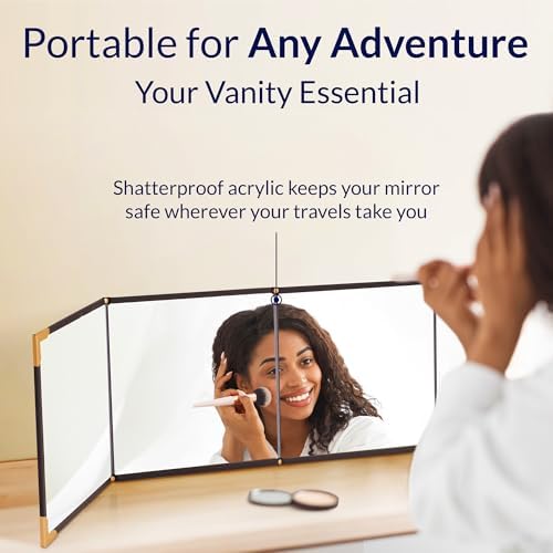 Convenient Travel Makeup Mirror with 3 Ways forents