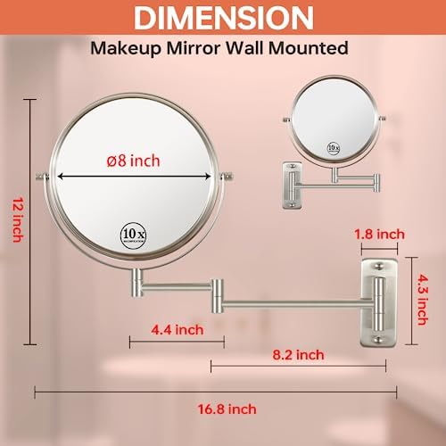 Erlingeryi 8 Wall-Mounted Makeup Mirror