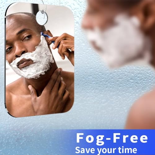 SAFEE MRROR Shaving Mirror No Fog 6x8 inches Travel-Friendly