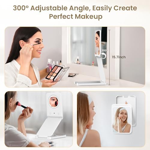 LAMPICK Travel Makeup Mirror with Lights