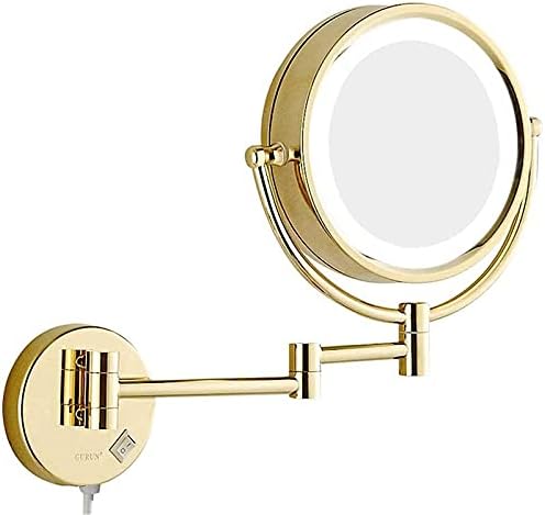 DEIHGE Gold Wall-Mounted Makeup Mirror