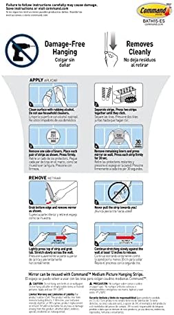 Fog-Free Command Mirror Easy to Display in the Shower