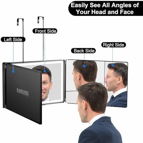 Vanexiss 3-Way Trifold Mirror