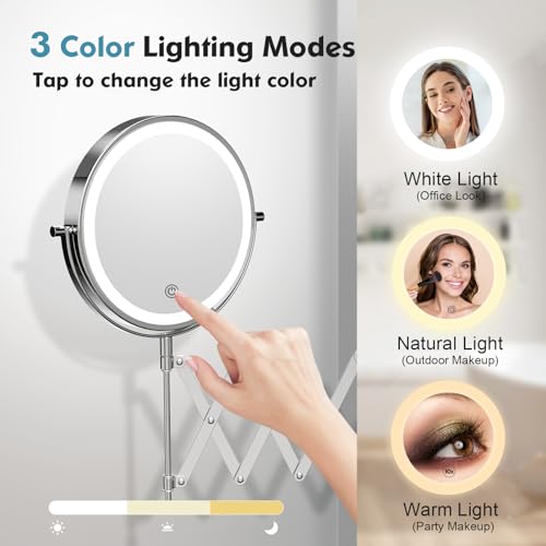 Vibrant 8-10X Wall-Mounted Makeup Mirror