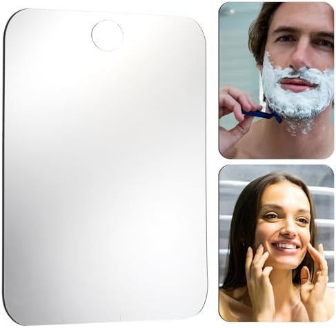 Anti-Fog Unbreakable Travel Shower Mirror for Men