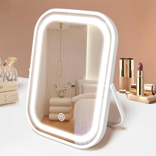 Travel Makeup Mirror with Lights Compact Beauty Vanity for Women