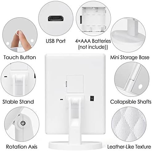 Luxury Makeup Vanity with 10X Magnification Touch Controls