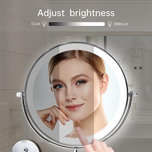 Rechargeable Magnetic 8-inch Makeup Vanity Mirror