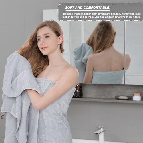 Aibaser Bath Towels 6 Pack Ultra Absorbent