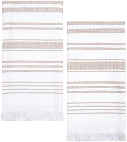 2-Piece Soft Absorbent Turkish White Hand Towels
