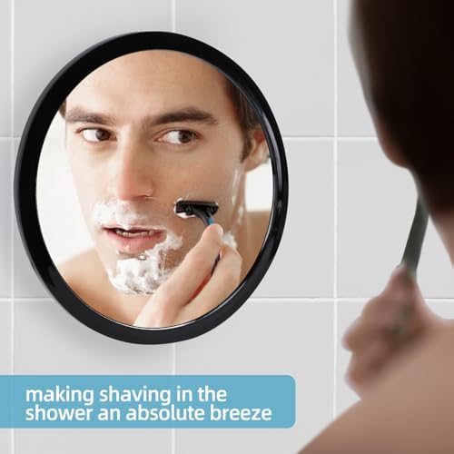Perfect for Shaving Makeup in the Shower Suction-Closed Glassless Mirror
