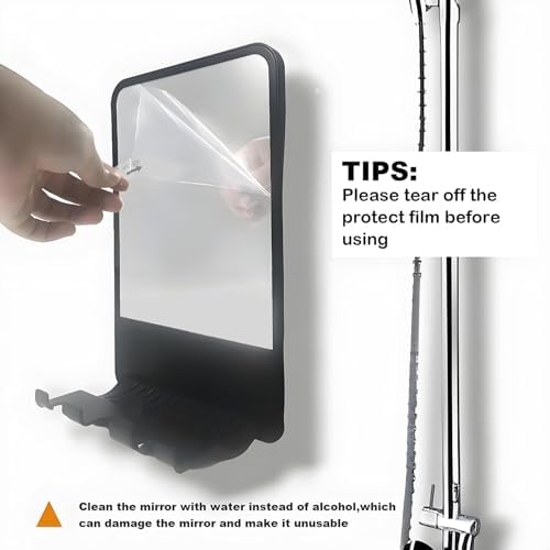 Fogless Shower Mirror with Storage