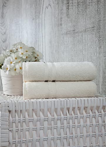 Set of 2 Premium 100 Turkish Cotton Grey Hand Towels