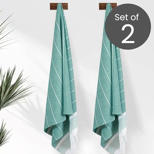Cote De Amor 100 Cotton Beach Towels Set of 2 Extra Large