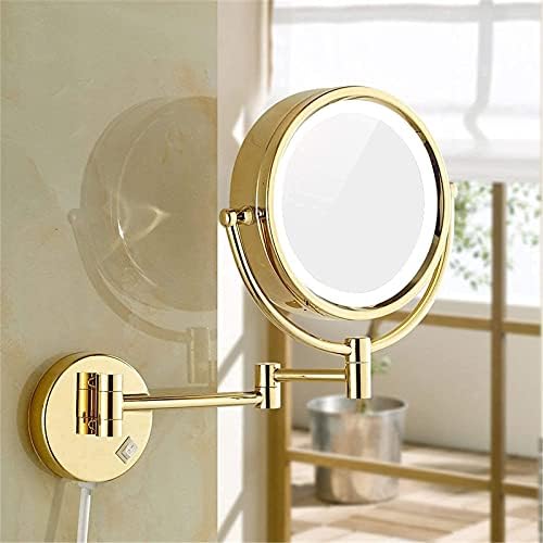 DEIHGE Gold Wall-Mounted Makeup Mirror