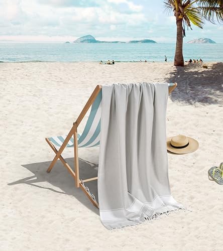 6 PACK Beach Towels Set Oversized Sand-Free 39x71 Incher