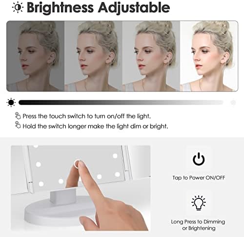Luxury Makeup Vanity with 10X Magnification Touch Controls