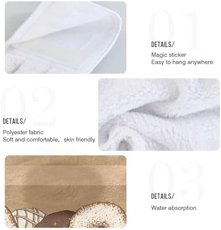 Seamless Donut Kitchen Hand Towels Set of 2