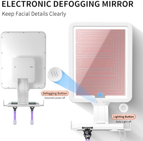 Heated Bathroom Mirror Fogless